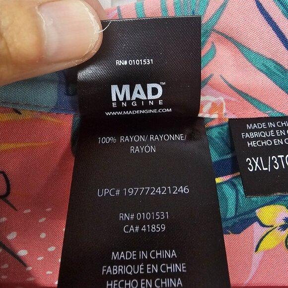 Disney Lilo Hawaiian Shirt Pink Blue Beach Island Tropical Vacation Summer 3X - Picture 8 of 10